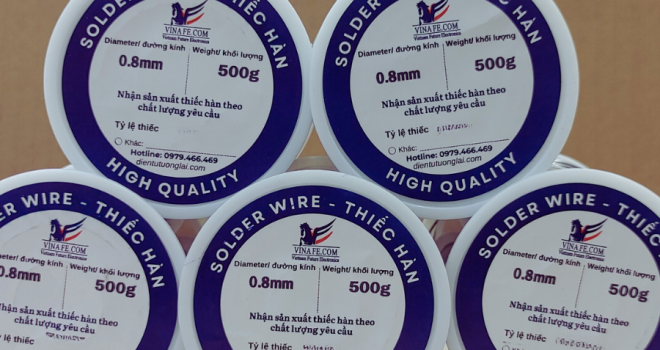 Thiếc Hàn VinaFE 63/37 – Độ Chảy Mượt, Kết Nối Mạnh Mẽ, Chống Oxy Hóa
